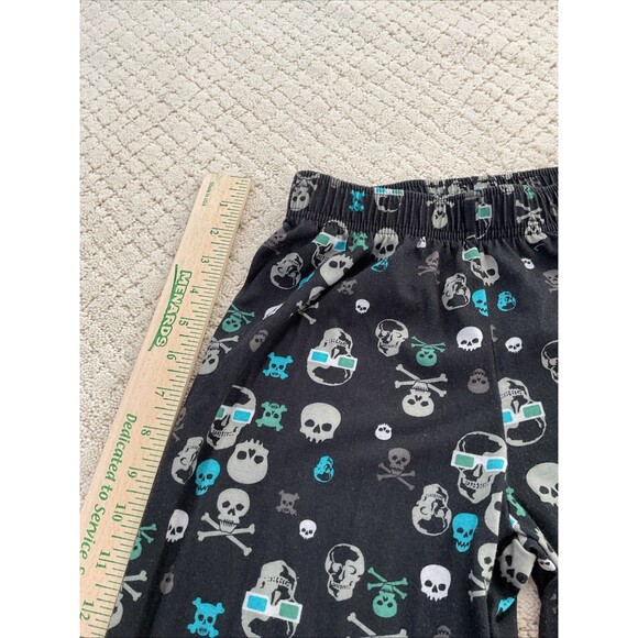 Medium (8/10) Cherokee Sleepwear Kids Youth Fleece Pants Skull Holiday Pattern - Picture 5 of 9